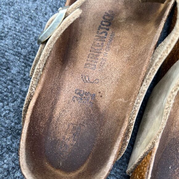 Birkenstock Gizeh Sandals Women's Size 7 Tan Leather Toe Post Comfort Flip Flops - Picture 9 of 12